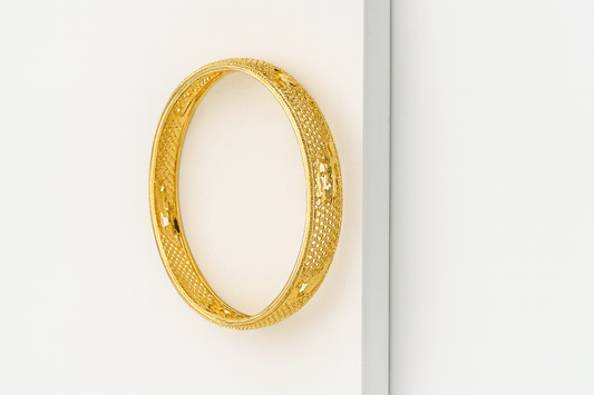 18ct gold plated elegant design Dubai bangle