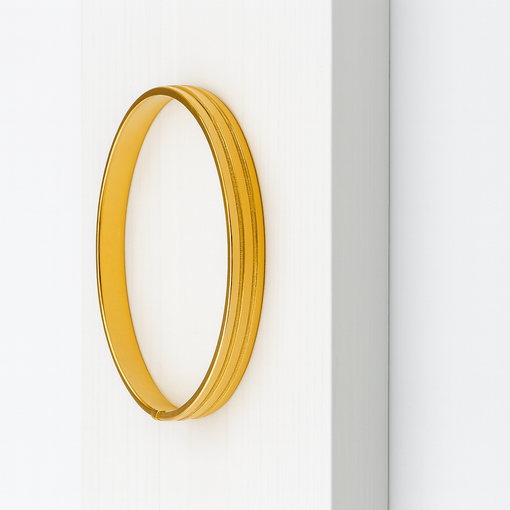 18ct gold plated open bangle